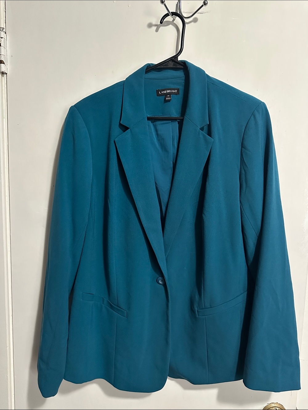 Lane Bryant Teal Open-Front Blazer Jacket